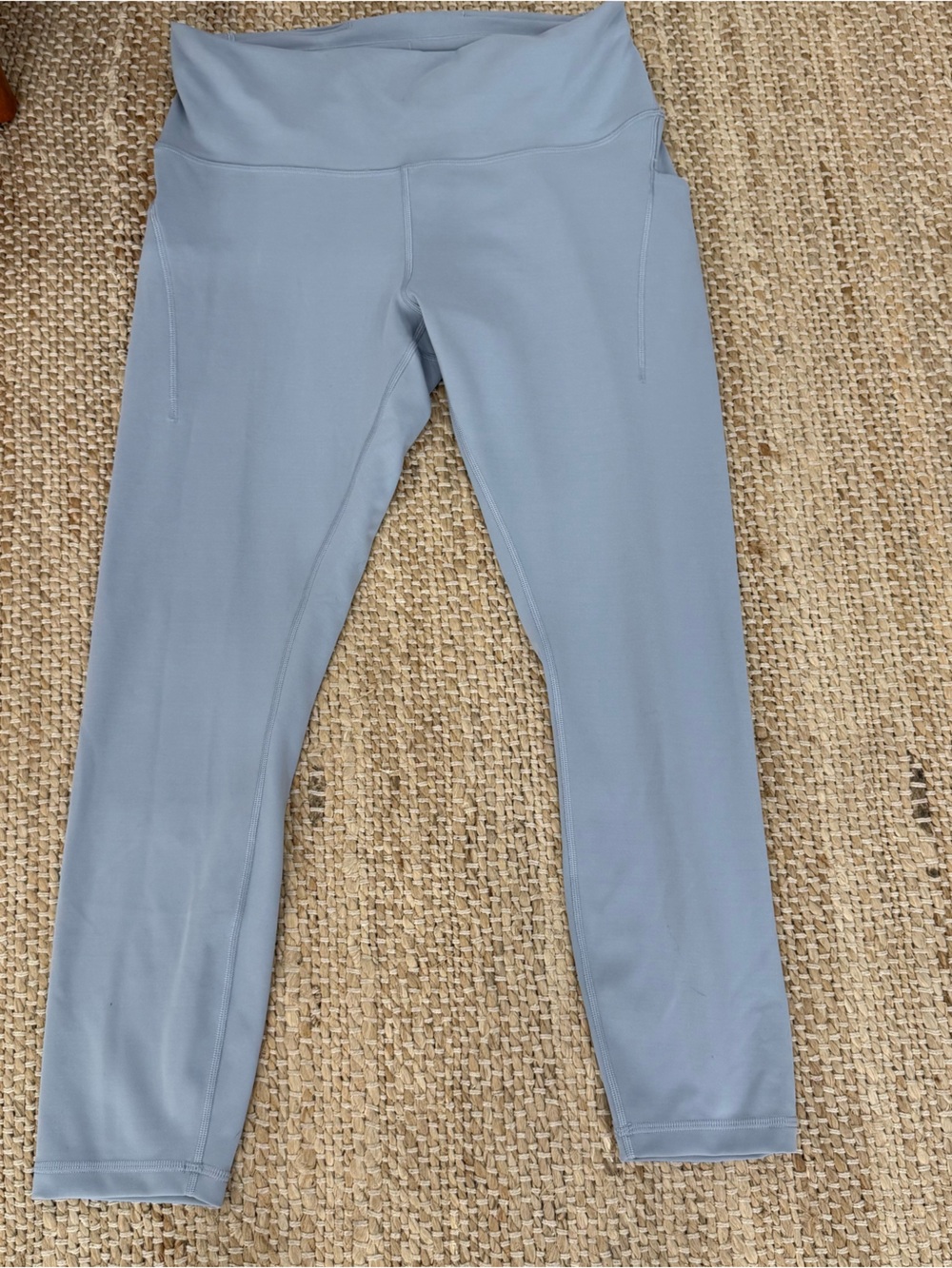 lululemon Wunder Train High Rise Leggings Blue Size 12 Everlux 25”